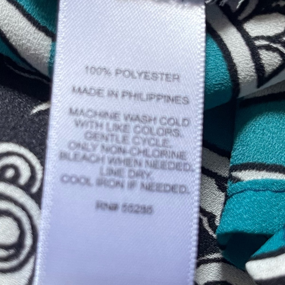 Express Blue And Teal Patterned Button Down Shirt - image 8